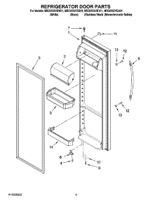 06 - Refrigerator Door Parts parts for Maytag Refrigerator MSD2552VEA01 from AppliancePartsPros.com