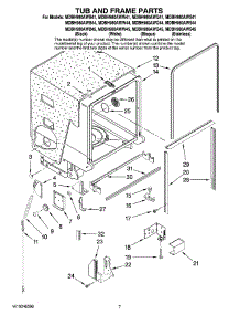 07 - Tub And Frame Parts parts for Maytag Dishwasher MDBH980AWS41 from AppliancePartsPros.com