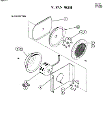 05 - Fan (Convection) parts for Jenn-Air Oven W215 from AppliancePartsPros.com