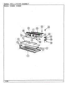 05 - Grill & Filter Assembly parts for Jenn-Air Hood RH800W from AppliancePartsPros.com