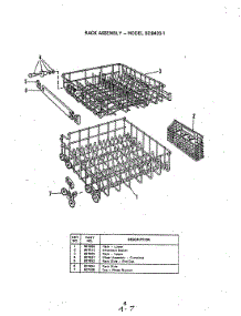 09 - Rack Assembly (Bdb420-1) parts for Magic Chef Dishwasher BDC520-1 from AppliancePartsPros.com
