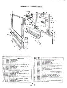 05 - Door Details (Model Bdd520-1) parts for Magic Chef Dishwasher BDC420-1 from AppliancePartsPros.com