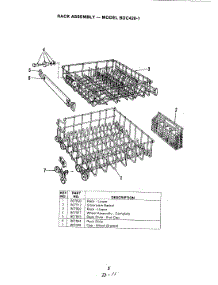 10 - Rack Assembly (Bdc420-1) parts for Magic Chef Dishwasher BDC420-1 from AppliancePartsPros.com