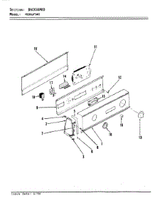 03 - Backguard parts for Magic Chef Dryer YE20JA5 from AppliancePartsPros.com