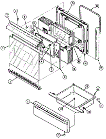04 - Door / Drawer (H3531xux) parts for Hardwick Range H3531WUW from AppliancePartsPros.com