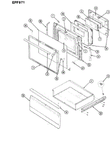 04 - Door / Drawer (-579) parts for Hardwick Range EPF9-71A569A from AppliancePartsPros.com