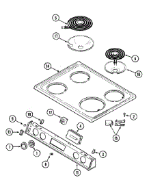 06 - Top Assembly parts for Magic Chef Range 6892XVW from AppliancePartsPros.com