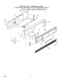 02 - Control Panel parts for Magic Chef Range 38HA-42TXW from AppliancePartsPros.com