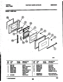 03 - Door Parts parts for Frigidaire Oven 11-5969-00-04 from AppliancePartsPros.com