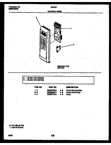 02 - Control Panel parts for Frigidaire Microwave 56-2451-10-03 from AppliancePartsPros.com