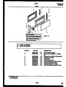 03 - Door Parts parts for Frigidaire Microwave 56-2451-10-04 from AppliancePartsPros.com