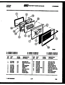 04 - Door Parts parts for Frigidaire Range 76-4967-66-06 from AppliancePartsPros.com