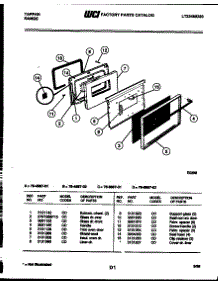 05 - Door Parts parts for Frigidaire Range 76-8667-00-02 from AppliancePartsPros.com