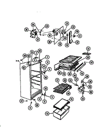 04 - Food Compartment, Shelves, Blower M parts for Frigidaire Refrigerator 95-1487-23-1 from AppliancePartsPros.com