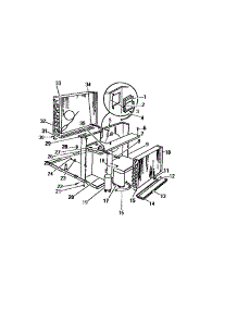 10 - Evaporator, Condenser (`Cc` Cabinet parts for Frigidaire Air Conditioner A1238EC2 from AppliancePartsPros.com