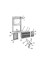 26 - Cabinet Window Mounting Parts (`B` parts for Frigidaire Air Conditioner A13MUC2 from AppliancePartsPros.com