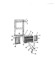 21 - Cabinet Window Mounting Parts (`Cc` parts for Frigidaire Air Conditioner A13MUD2 from AppliancePartsPros.com