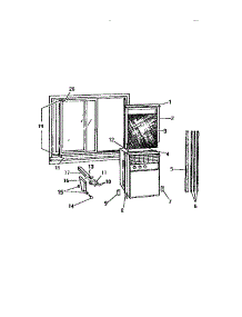 07 - Window Mounting Parts (`Slider` Mod parts for Frigidaire Air Conditioner A1838EC2 from AppliancePartsPros.com