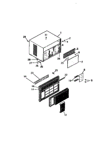 09 - Cabinet Front (`Aaa` Cabinet Models parts for Frigidaire Air Conditioner A6LECC2 from AppliancePartsPros.com