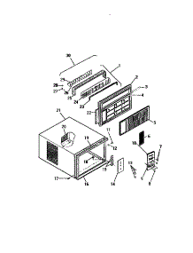22 - Cabinet Front (`Dd` Cabinet Models) parts for Frigidaire Air Conditioner A8MECD2 from AppliancePartsPros.com