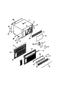16 - Cabinet, Front (`B` Cabinet Models) parts for Frigidaire Air Conditioner A8MECUSC3 from AppliancePartsPros.com