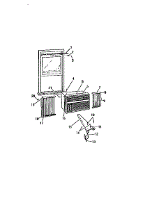 22 - Cabinet Window Mounting Parts (`B` parts for Frigidaire Air Conditioner A8MECUSC3 from AppliancePartsPros.com