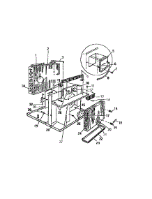 24 - Evaporator, Condenser (`B` Cabinet parts for Frigidaire Air Conditioner AH2438DC2 from AppliancePartsPros.com