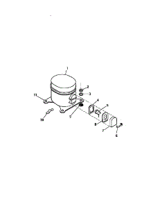 05 - Compressor (`Slider` Model) parts for Frigidaire Air Conditioner AW938UD3 from AppliancePartsPros.com