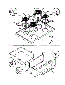 04 - Top / Drawer parts for Frigidaire Range CD302VP3W02 from AppliancePartsPros.com