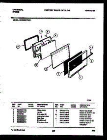 03 - Door Parts parts for Frigidaire Range CE302BP2D1 from AppliancePartsPros.com