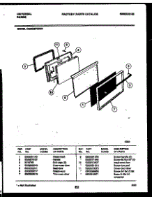 03 - Door Parts parts for Frigidaire Range CE302BP2H1 from AppliancePartsPros.com