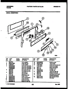 02 - Backguard parts for Frigidaire Range CE303VP2D01 from AppliancePartsPros.com