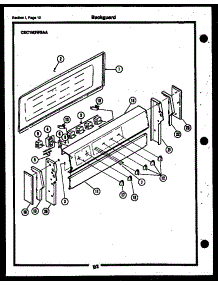 09 - Backguard parts for Frigidaire Range CEA1M2WSTA from AppliancePartsPros.com