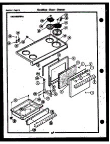 10 - Cooktop-Door-Drawer parts for Frigidaire Range CEA3M2WSTA from AppliancePartsPros.com