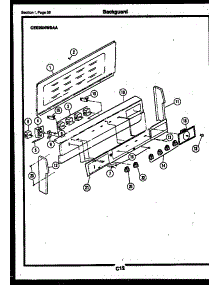 21 - Backguard parts for Frigidaire Range CEB3M2WSTA from AppliancePartsPros.com
