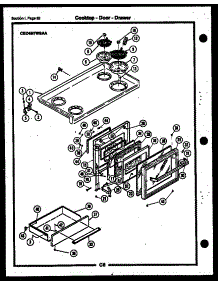 19 - Cooktop-Door-Drawer parts for Frigidaire Range CEC1M1WSTB from AppliancePartsPros.com
