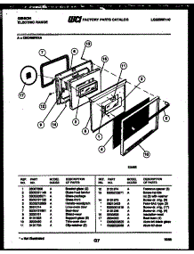 03 - Door Parts parts for Frigidaire Range CEC4S6WXA from AppliancePartsPros.com