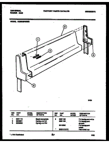 02 - Backguard parts for Frigidaire Range CG300SP2W1 from AppliancePartsPros.com
