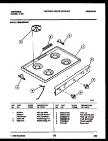 03 - Cooktop Parts parts for Frigidaire Range CG301SP2Y1 from AppliancePartsPros.com