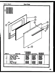 18 - Door Parts parts for Frigidaire Range CGC4M4WSTC from AppliancePartsPros.com