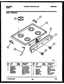 03 - Cooktop Parts parts for Frigidaire Range CP302BP2W1 from AppliancePartsPros.com