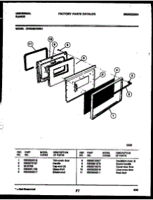 05 - Door Parts parts for Frigidaire Range CP302BP2Y1 from AppliancePartsPros.com