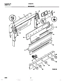02 - Backguard parts for Frigidaire Range CR302VP2D03 from AppliancePartsPros.com