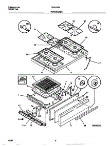 05 - Top / Drawer parts for Frigidaire Range CR302VP2W03 from AppliancePartsPros.com