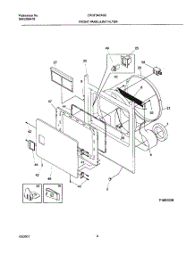 07 - Front Panel parts for Frigidaire Dryer CRGF342AS0 from AppliancePartsPros.com