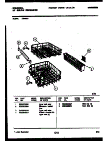 08 - Racks And Trays parts for Frigidaire Dishwasher DB400A1 from AppliancePartsPros.com