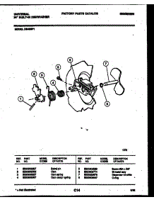 03 - Cam parts for Frigidaire Dishwasher DB400PW1 from AppliancePartsPros.com