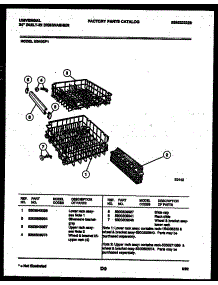 08 - Racks And Trays parts for Frigidaire Dishwasher DB400PW1 from AppliancePartsPros.com