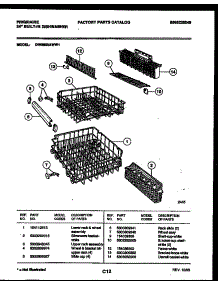 08 - Racks And Trays parts for Frigidaire Dishwasher DW8800AWW1 from AppliancePartsPros.com