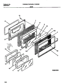 06 - Door parts for Frigidaire Range F04B350BWA from AppliancePartsPros.com